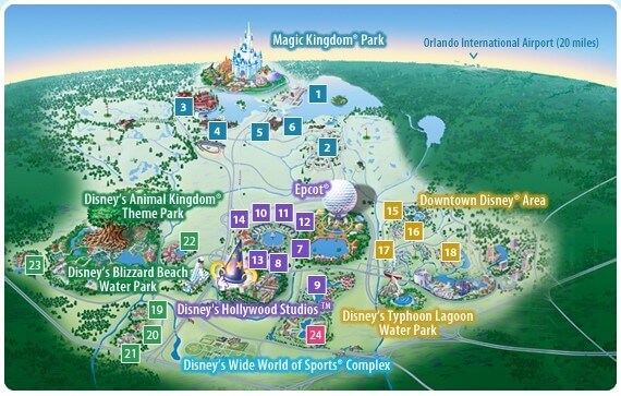 Parques de Disney en Orlando: mapa de Disney